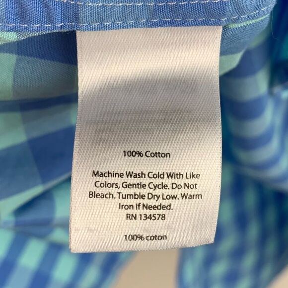 Vineyard Vines Men's Blue Gingham Tucker Slim Fit Cotton Button Down Shirt SZ XS - Picture 7 of 9